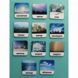 Набор карточек "Погода" (с фотографиями) - fgospostavki.ru - Сургут
