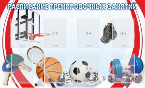 Стенд "Расписание тренировочных занятий" - fgospostavki.ru - Сургут