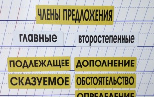 Набор магнитных карточек "Члены предложения" (фон жёлтый) - fgospostavki.ru - Сургут