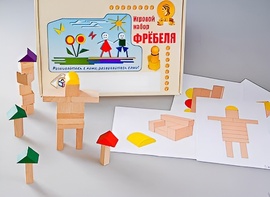 Игровой набор Фребеля "Конструктор деревянный без соединений-3" (Серия "Эксперимент") - fgospostavki.ru - Сургут